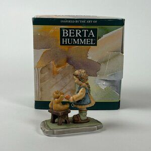 Hummel Goebel 1998 "With Love" BH 66 Figurine Girl & Teddy Bear  Porcelain